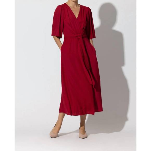 NEW LUSANA alexis dress in claret